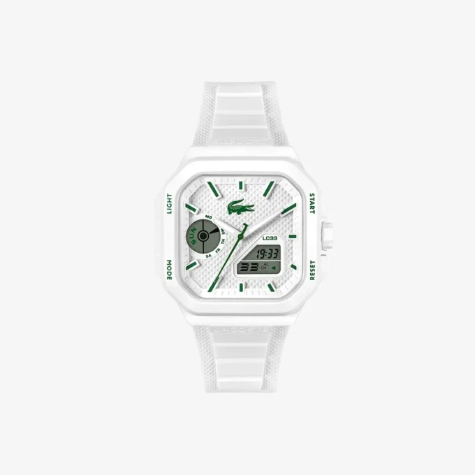 Lc33 analoog en digitaal vierkant siliconenhorloge
