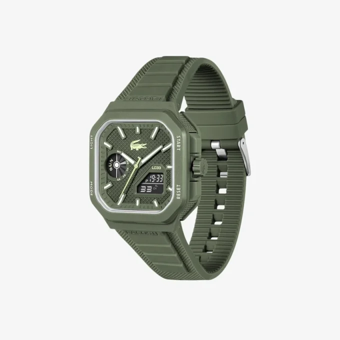 Lc33 analoog en digitaal vierkant siliconenhorloge
