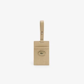 Lederen label met monogram