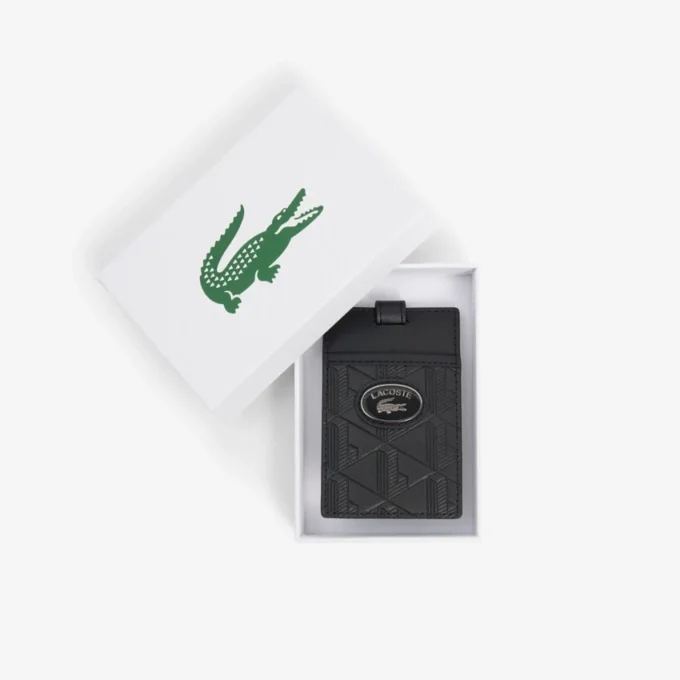 Lederen label met monogram