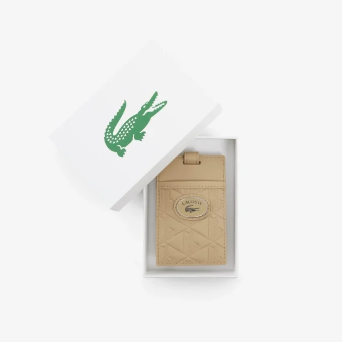 Lederen label met monogram