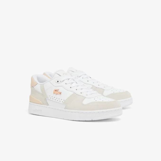 Leren Sneakers met T-Clip voor dames