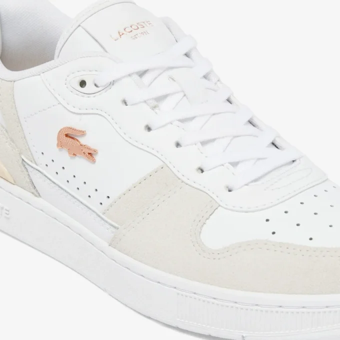 Leren Sneakers met T-Clip voor dames