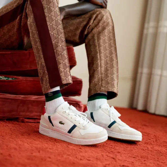 Leren T-Clip sneakers voor heren