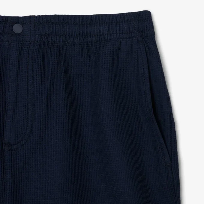 Lichtgewicht herenshort met textuur