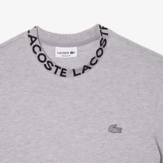 Lichtgewicht piqué T-shirt met ronde hals voor heren