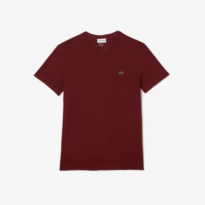 Lichtgewicht T-shirt met V-hals van Pima-katoen voor heren