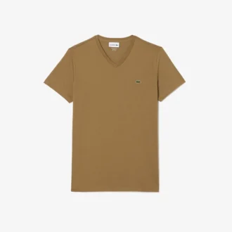Lichtgewicht T-shirt met V-hals van Pima-katoen voor heren
