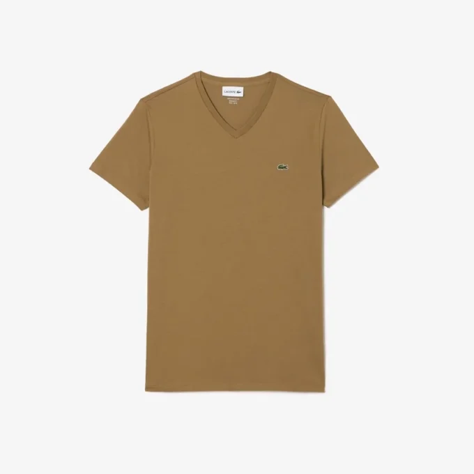 Lichtgewicht T-shirt met V-hals van Pima-katoen voor heren