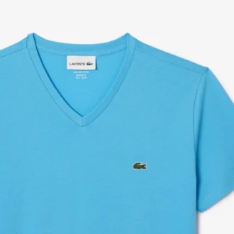 Lichtgewicht T-shirt met V-hals van Pima-katoen voor heren