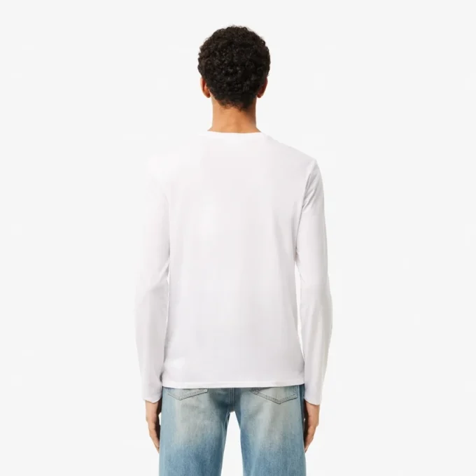 Lichtgewicht T-shirt met V-hals van Pima-katoen voor heren