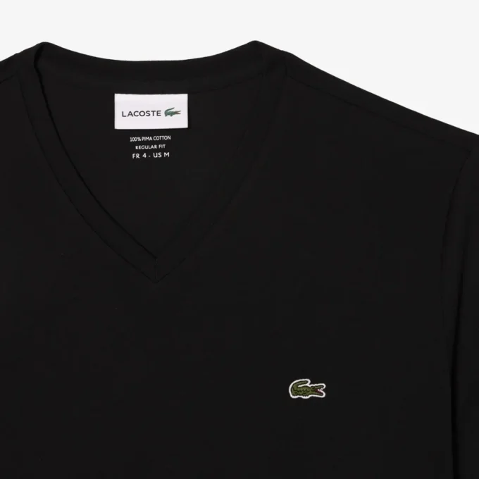 Lichtgewicht T-shirt met V-hals van Pima-katoen voor heren