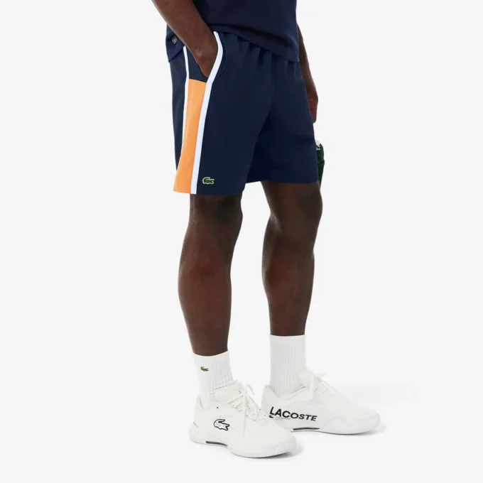 Lichtgewicht tennisbroek met kleurblokken en strepen voor heren