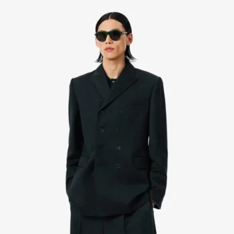 Lichtgewicht wollen blazer met dubbele rij knopen uit de catwalkcollectie