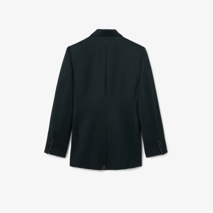 Lichtgewicht wollen blazer met dubbele rij knopen uit de catwalkcollectie