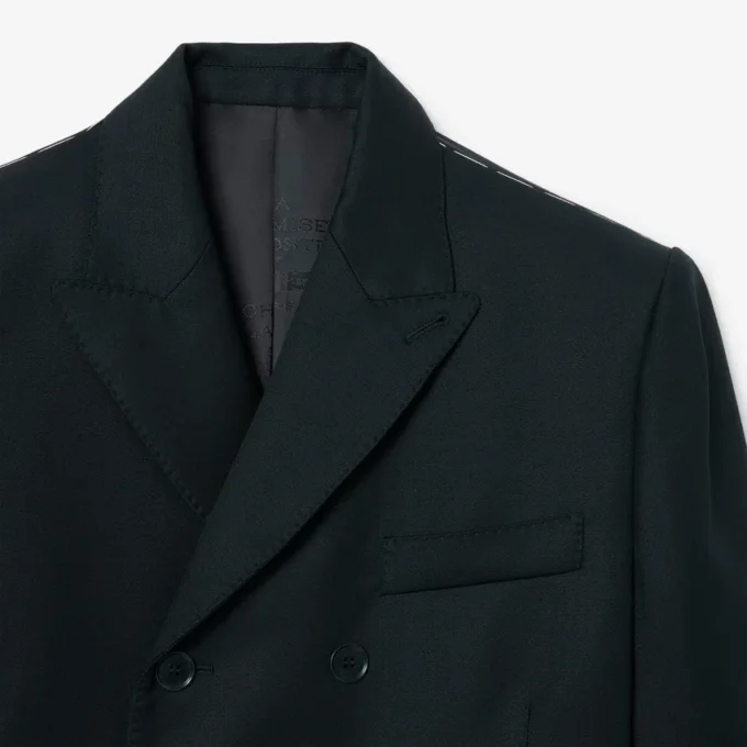 Lichtgewicht wollen blazer met dubbele rij knopen uit de catwalkcollectie