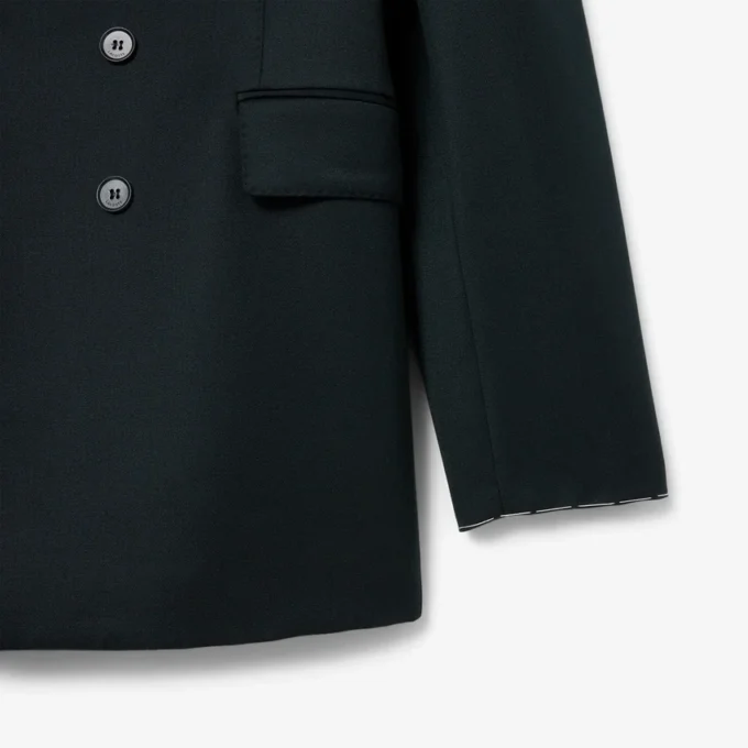 Lichtgewicht wollen blazer met dubbele rij knopen uit de catwalkcollectie