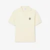 Loose fit fleece Polo with badge-accent