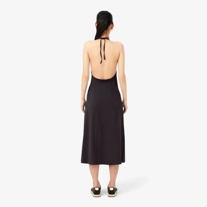 Maxi-jurk met bandjes en open rug