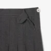 Midi-rok met plooien van flanel voor dames