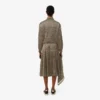 Midi-rok met print en plooien