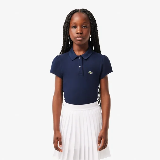 Mini Piqua-polo met geschulpte kraag voor kinderen