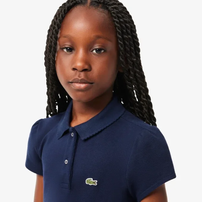 Mini Piqua-polo met geschulpte kraag voor kinderen