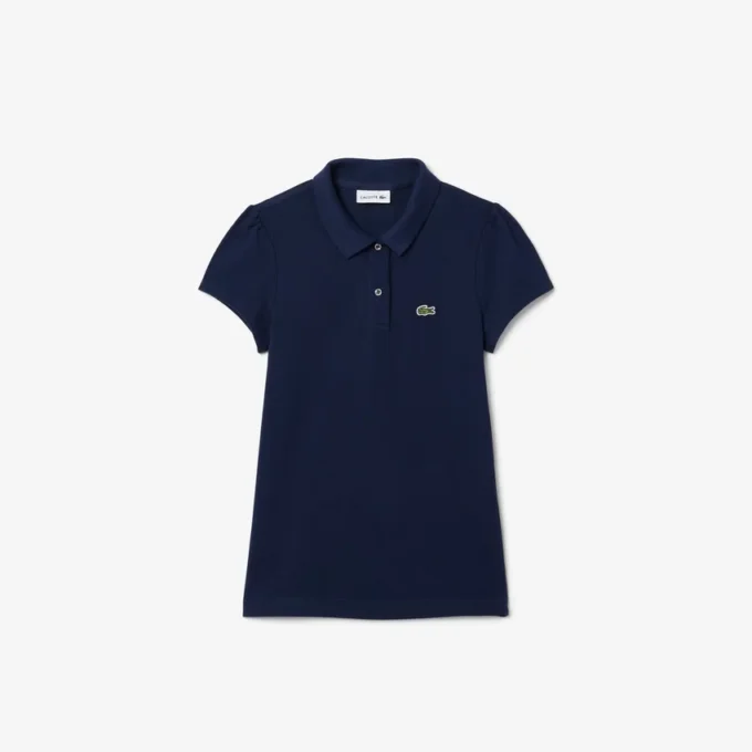 Mini Piqua-polo met geschulpte kraag voor kinderen