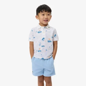 Mini Piqua-polo met print