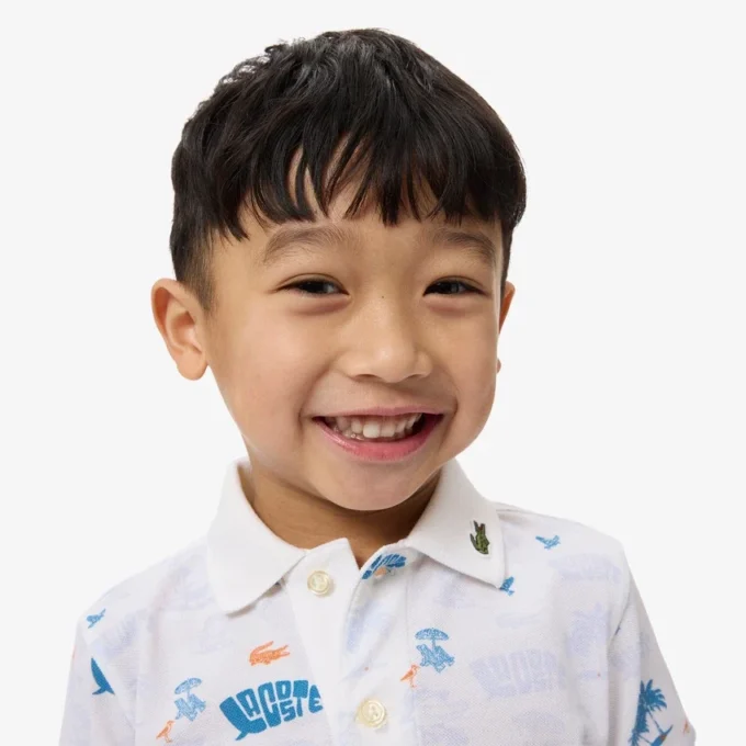 Mini Piqua-polo met print