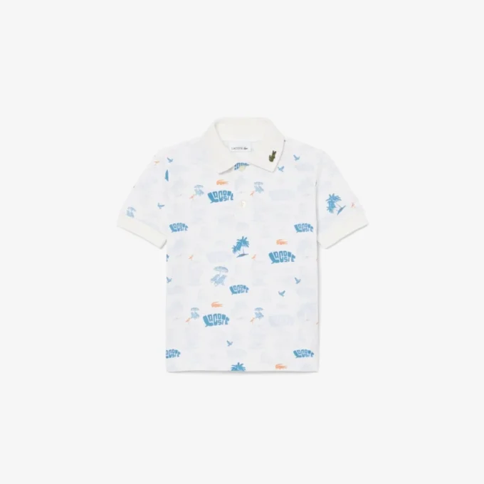 Mini Piqua-polo met print