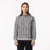Monogram fleece hoodie voor heren