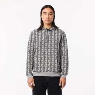 Monogram fleece hoodie voor heren