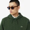 Monogram fleece hoodie voor heren