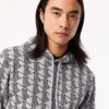 Monogram fleece hoodie voor heren