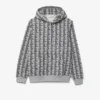 Monogram fleece hoodie voor heren