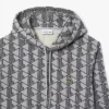 Monogram fleece hoodie voor heren