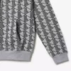 Monogram fleece hoodie voor heren