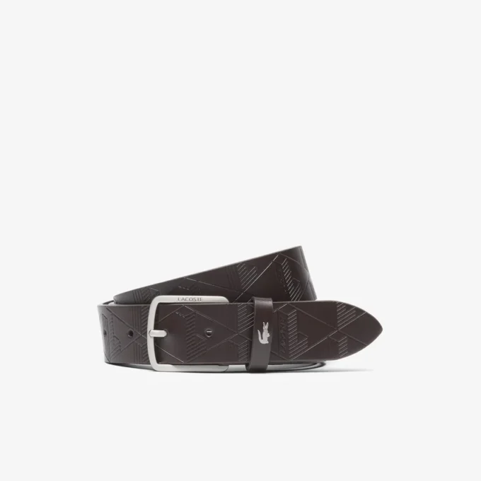 Monogram leren riem