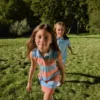 Mouwloze gestreepte Petit Piqué-polojurk