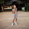 Mouwloze gestreepte Petit Piqué-polojurk