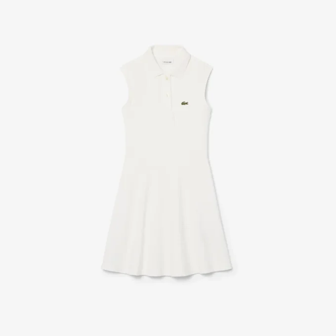 Mouwloze stretch piqué-jurk
