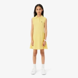 Mouwloze stretch piqué-jurk