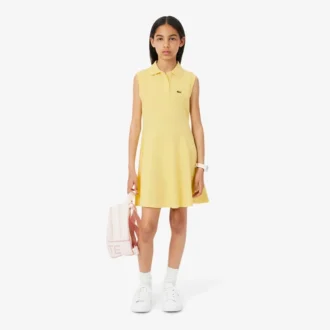 Mouwloze stretch piqué-jurk