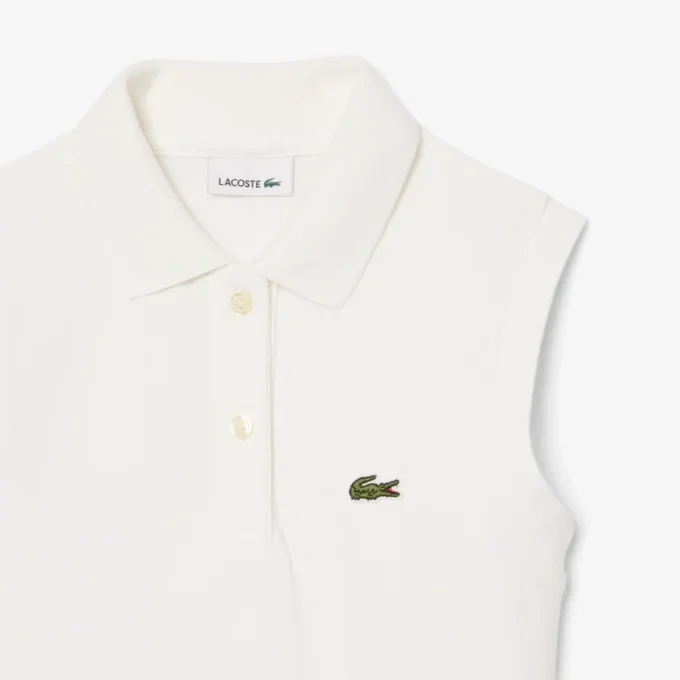 Mouwloze stretch piqué-jurk