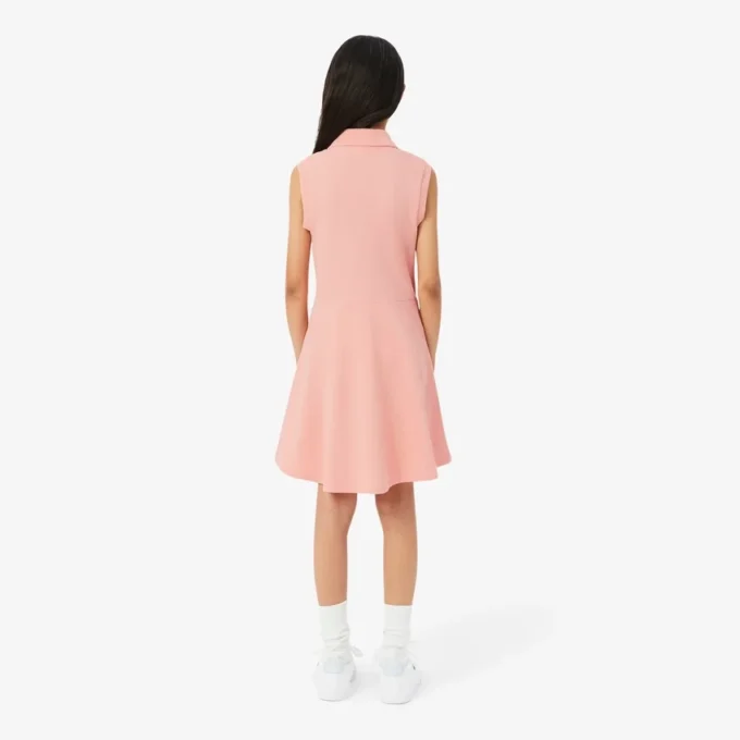 Mouwloze stretch piqué-jurk