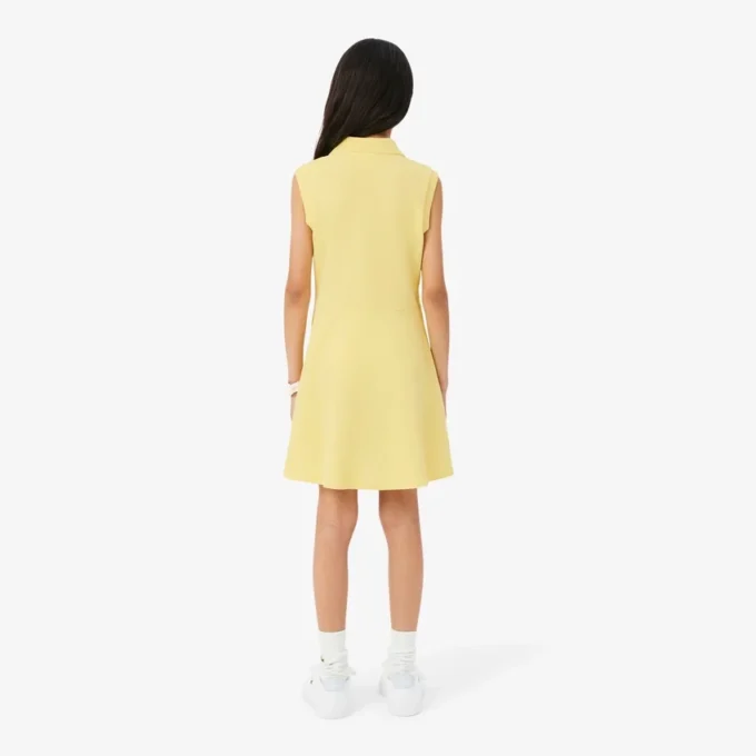 Mouwloze stretch piqué-jurk