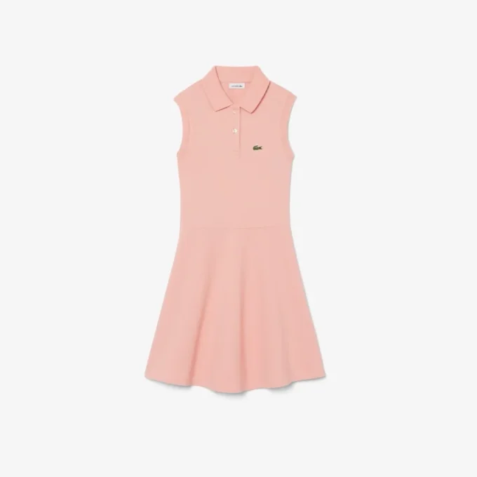 Mouwloze stretch piqué-jurk