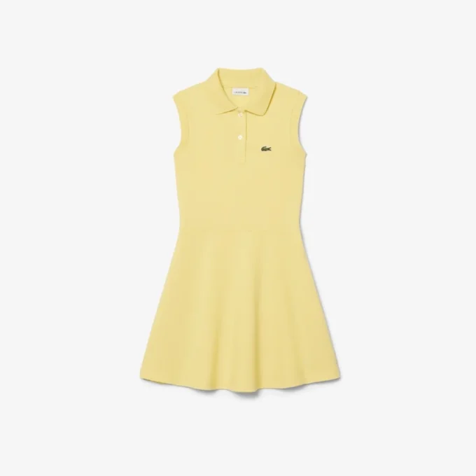 Mouwloze stretch piqué-jurk
