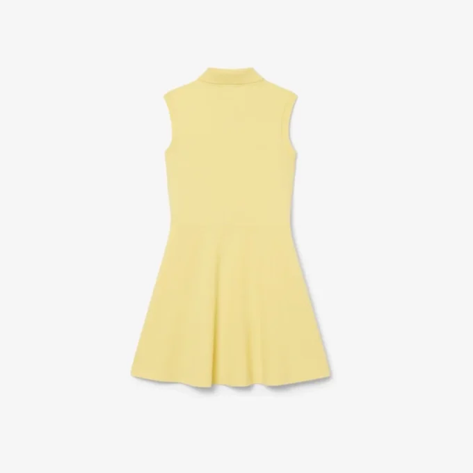 Mouwloze stretch piqué-jurk